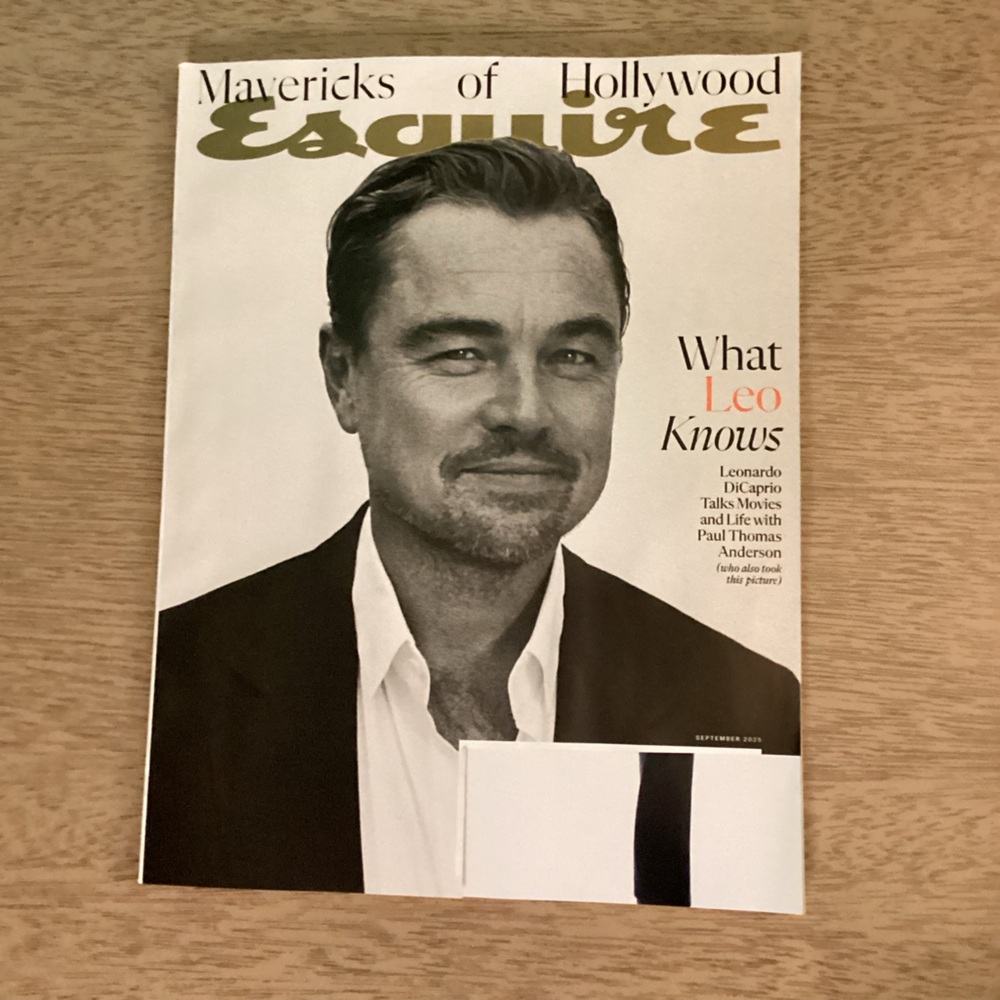 Esquire Magazine September 2025 Issue featuring Leonardo DiCaprio